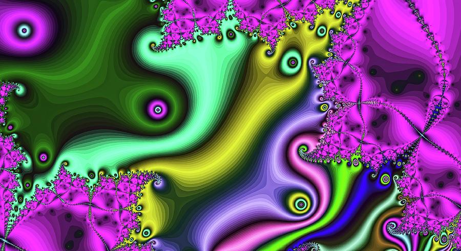 Abstract Color Current Purple Digital Art by Don Northup