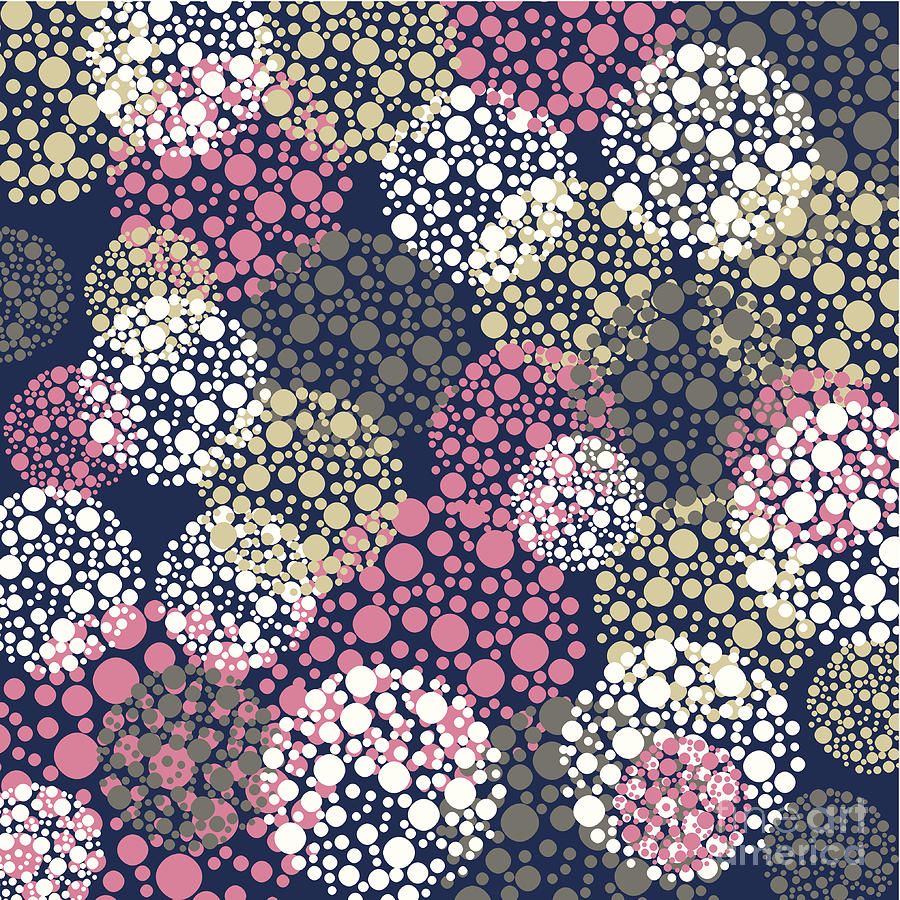 Abstract Color Round Pattern Background Digital Art by Shuoshu