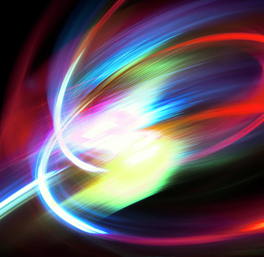 Abstract Colored Lights In Motion Photograph by Mordolff