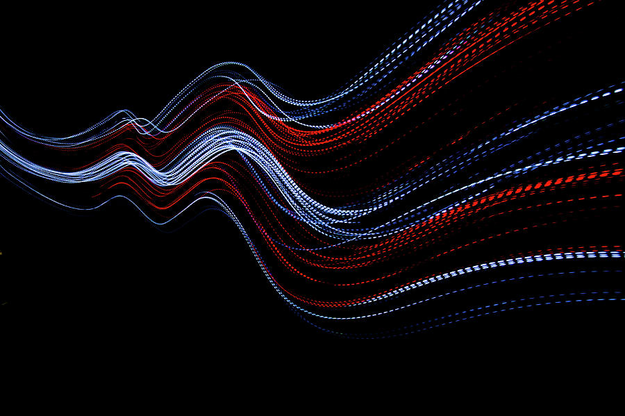 Abstract Coloured Light Energy Motion Photograph by John Rensten