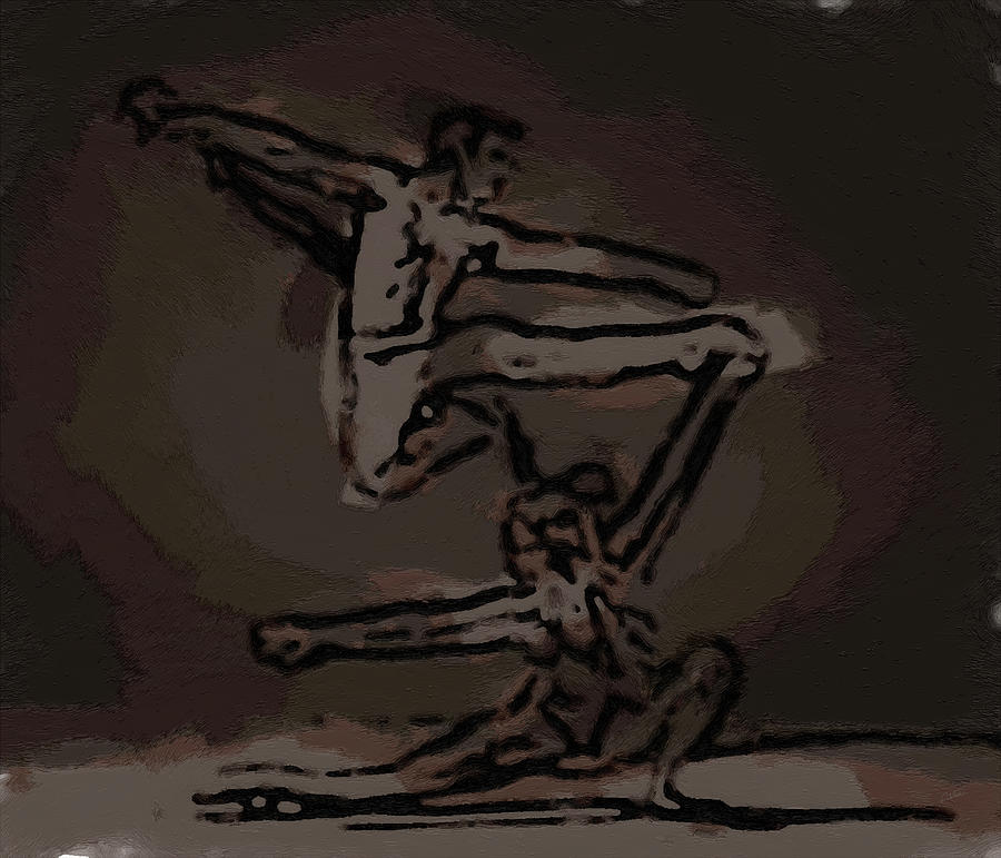 Abstract Dancers - DWP1850711 Painting by Dean Wittle