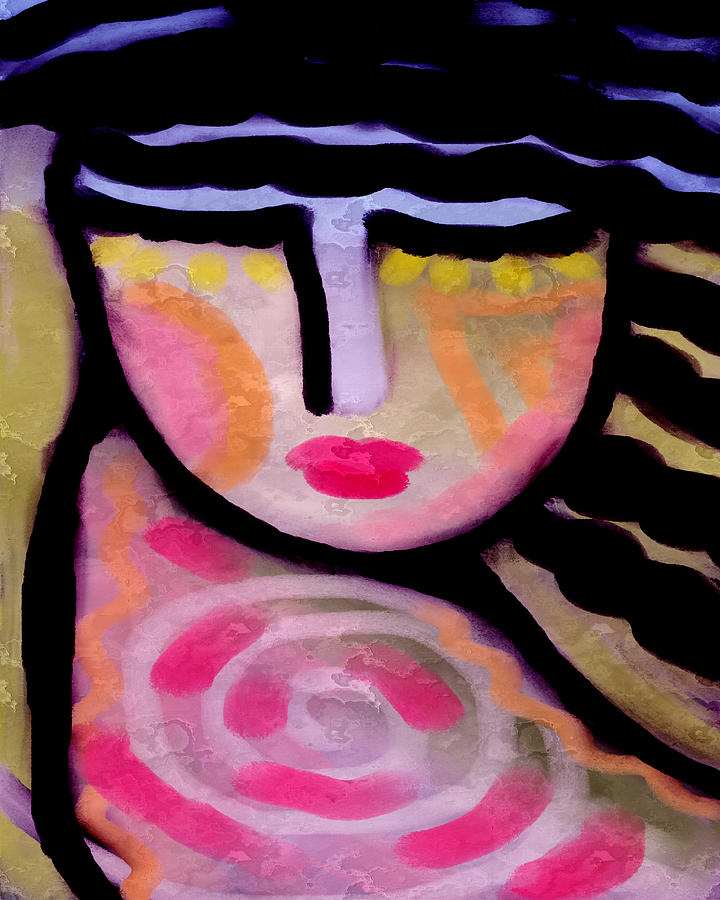 Abstract Portrait Painting - Abstract Digital Painting Of A Woman by Jackie Ludtke Abstract Portrait Painting - Abstract Digital Painting Of A Woman by Jackie Ludtke