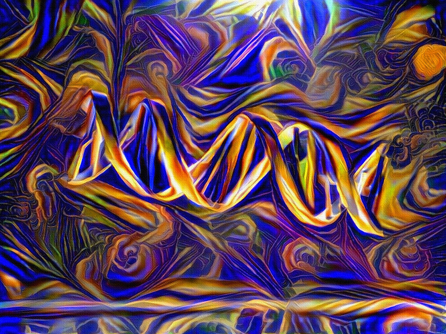 Abstract Digital Art - Abstract DNA by Bruce Rolff