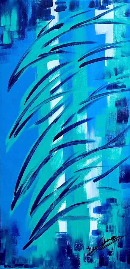 Abstract Dolphins 1 Painting by Daran Schaner - Fine Art America