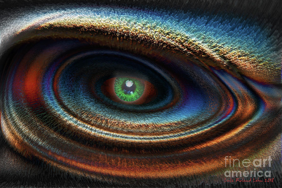 Abstract Eye Digital Art by Lutz Roland Lehn
