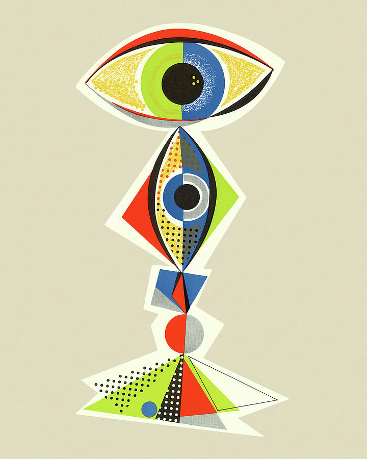 Abstract Drawing - Abstract Eyes by CSA Images