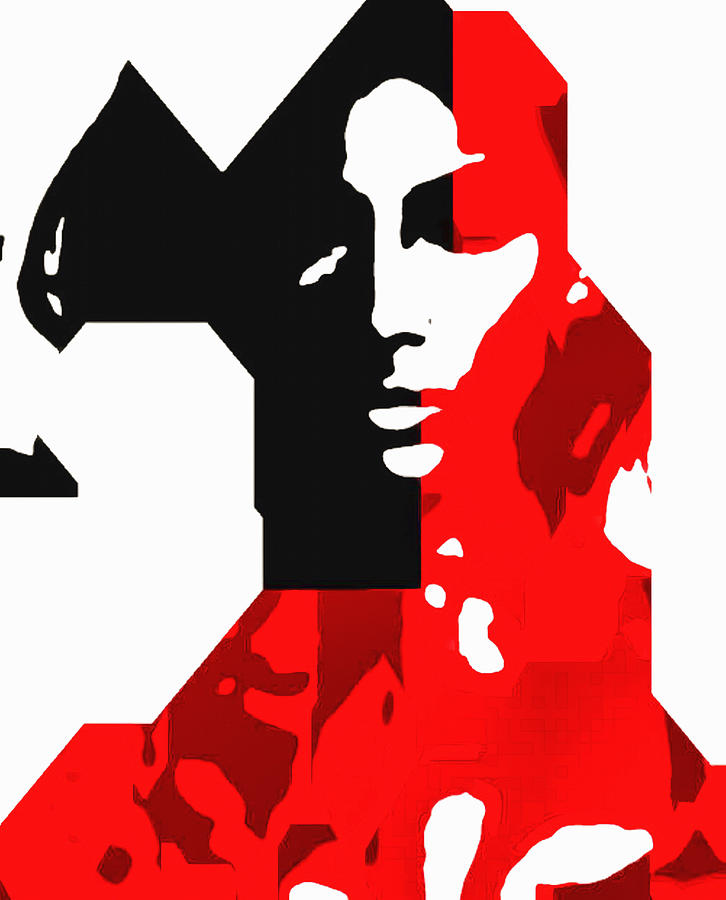Abstract Facial in Black and Red by Mario Carini Abstract Facial in Black and Red by Mario Carini