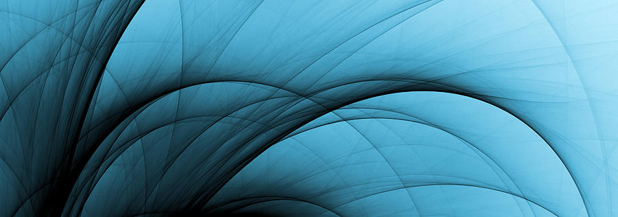 Abstract Fading Blue Curves Photograph by Storman