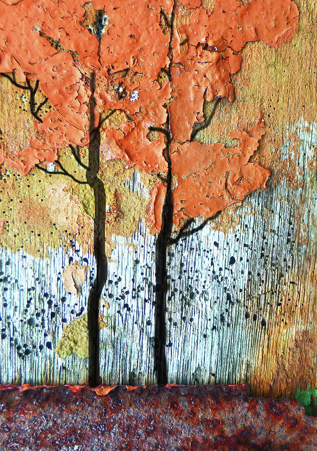 Abstract Fall Trees 300 Painting by Sharon Williams Eng