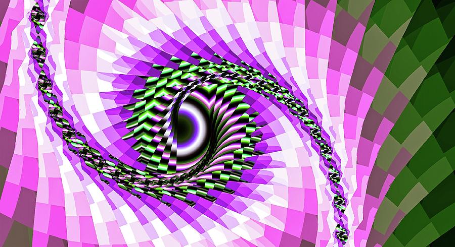 Abstract Fantasy Eyes Purple Digital Art by Don Northup