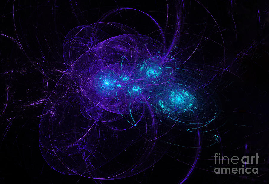 Abstract firefly composition Digital Art by Marina Usmanskaya