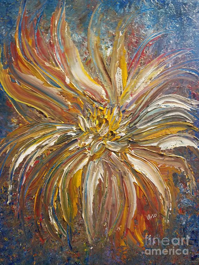 Abstract Flower Painting by Maria Urso