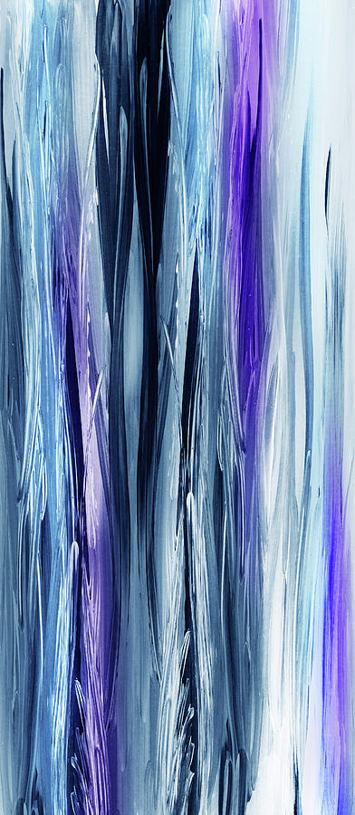 Abstract Flowing Waterfall Lines I Painting