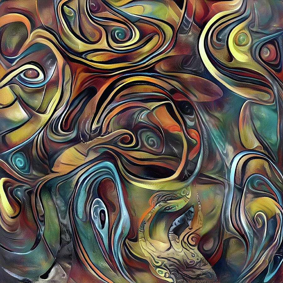 Abstract fluid lines Digital Art by Bruce Rolff