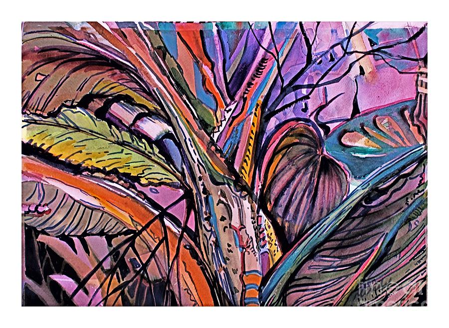 Abstract Fronds Painting by Mindy Newman