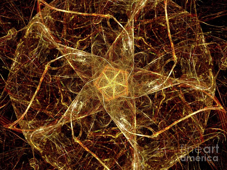Abstract Gold Christmas Star Photograph by Sakkmesterke/science Photo Library