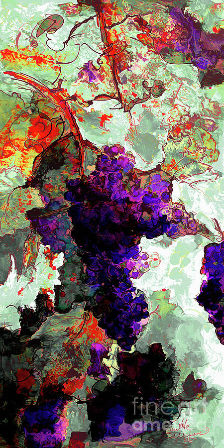 Abstract Grapes of Splendor 2 Mixed Media by Ginette Callaway