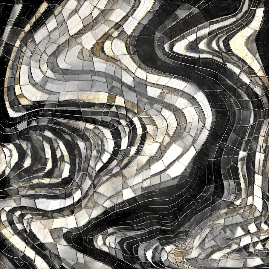 Abstract Digital Art - Abstract Grey Black And Golden by Gabriella Weninger - David Abstract Digital Art - Abstract Grey Black And Golden by Gabriella Weninger - David