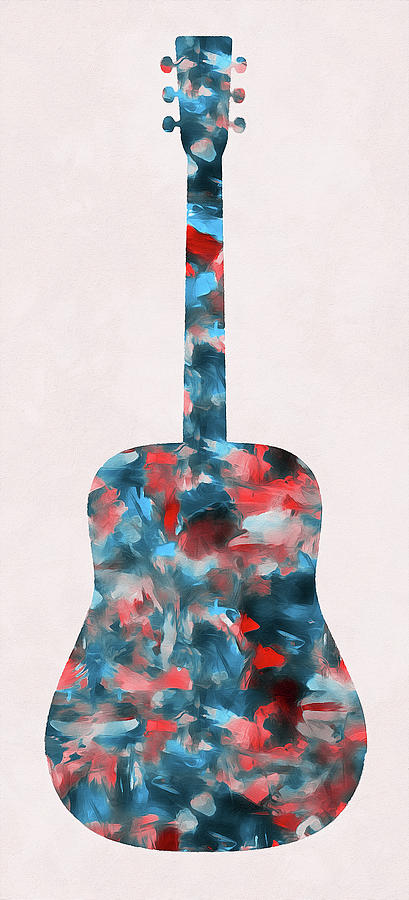 Abstract Guitar - 02 Painting by AM FineArtPrints
