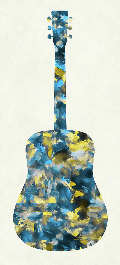 Abstract Guitar - 03 Painting by AM FineArtPrints