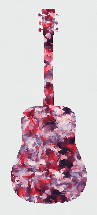 Abstract Guitar - 05 Painting by AM FineArtPrints