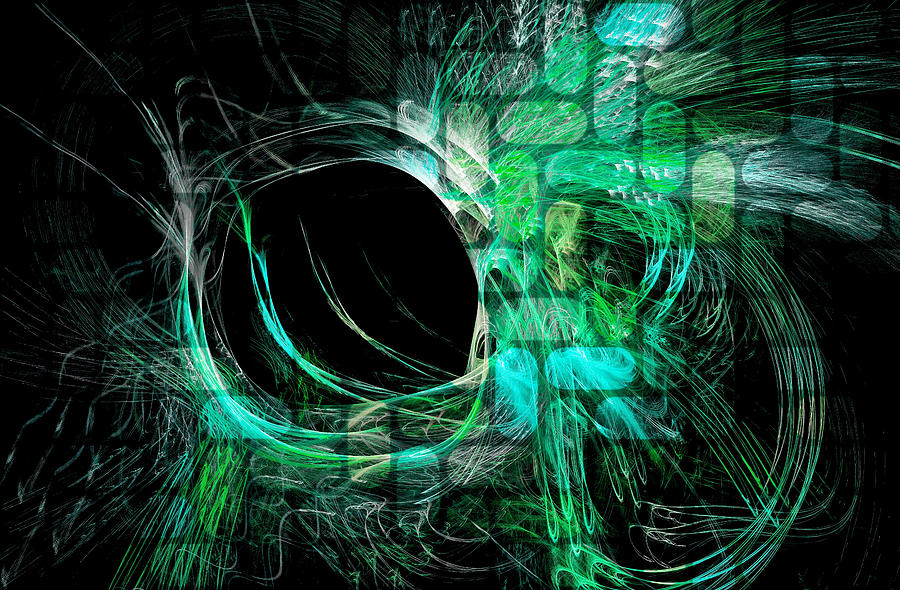 Abstract Heaven Green Digital Art by Don Northup