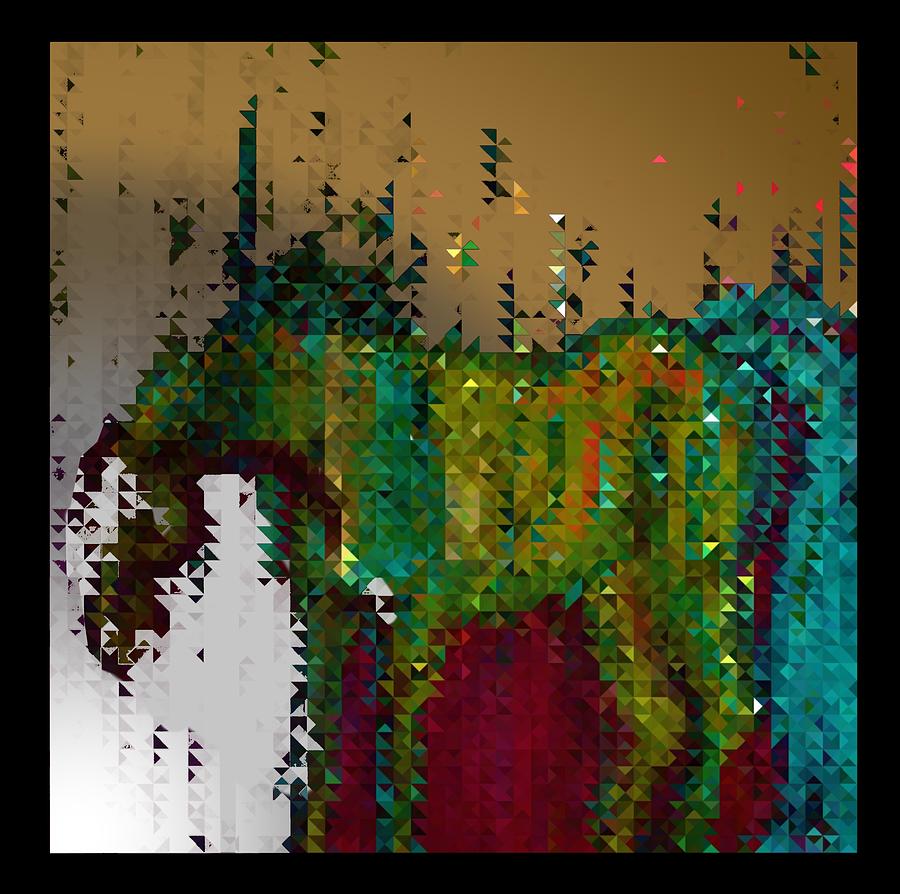 Abstract Horse in the Rain Digital Art by Joan Stratton