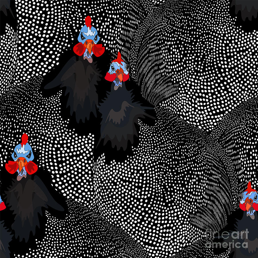 Template Digital Art - Abstract Illustration Of Two Rooster by Viktoriya Pa Template Digital Art - Abstract Illustration Of Two Rooster by Viktoriya Pa