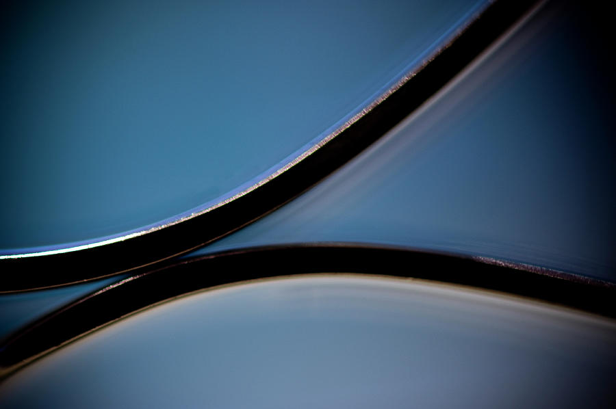 Abstract Image Of Forks On Blue Photograph by Fun Energetic Ecelectic