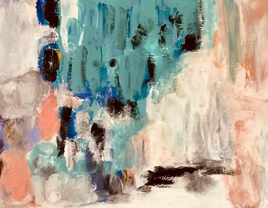Abstract In Aqua Painting
