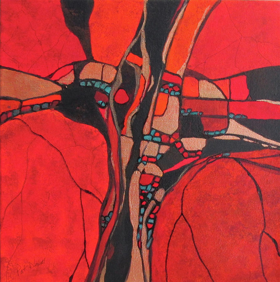 Abstract in Red and Black Painting by Pat Newell - Fine Art America