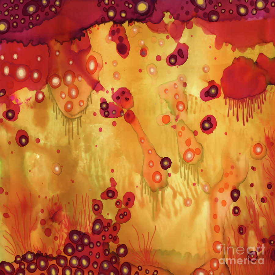 Abstract Ink 27 Painting by Amy E Fraser