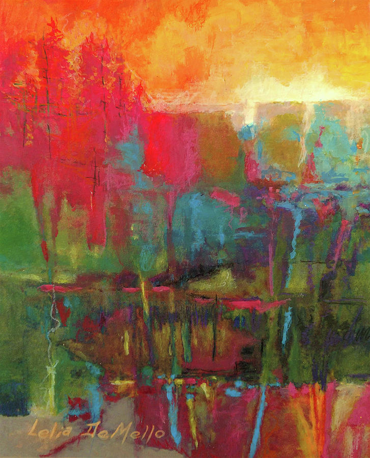 Abstract Landscape Painting by Lelia DeMello