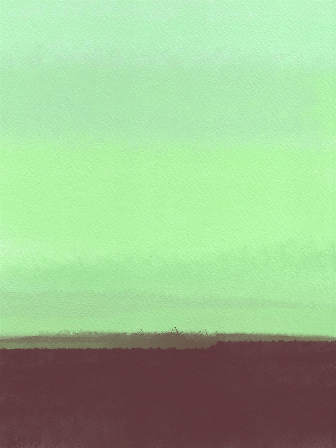 Landscape Painting - Abstract Lime Green Watercolor by Naxart Studio Landscape Painting - Abstract Lime Green Watercolor by Naxart Studio