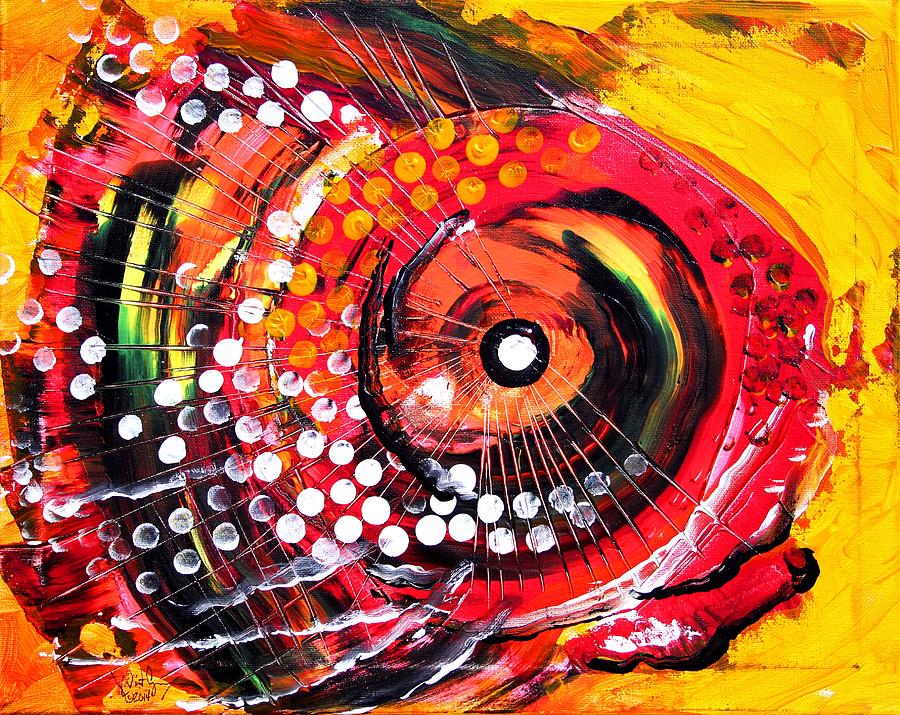 Abstract Lion Fish Painting by J Vincent Scarpace