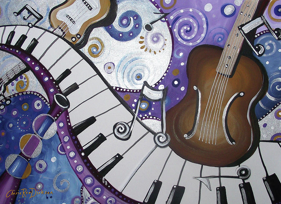 Abstract Musical Instruments Painting by Cherie Roe Dirksen Pixels