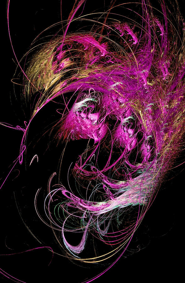 Abstract Octopus Fractal Art Pink Digital Art by Don Northup