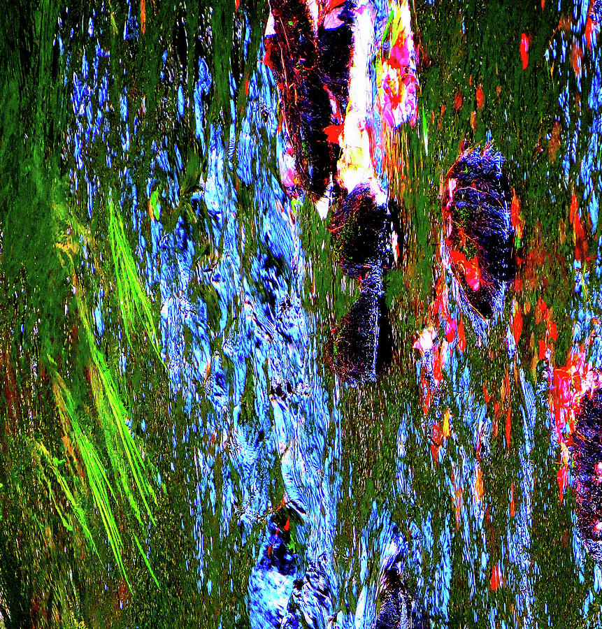 Abstract of Babbling Brook Photograph by Linda Stern