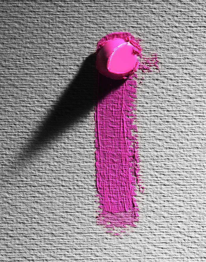 pink lipstick smudge