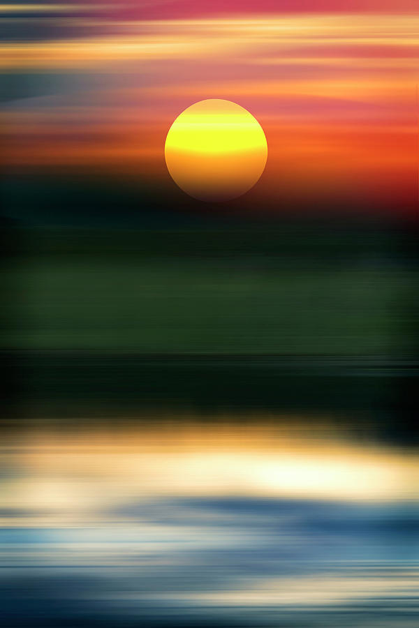 Abstract Of Sun Over Water Digital Art by Ethera