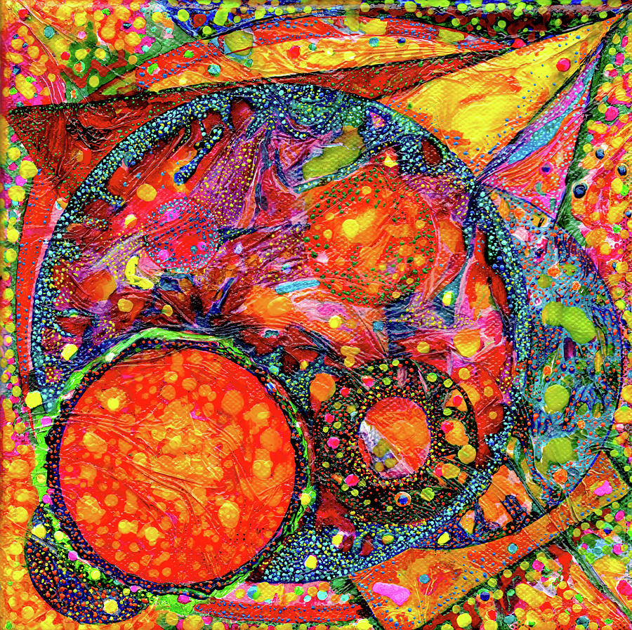 Abstract Orange Yellow Painting by Kennedy Paizs