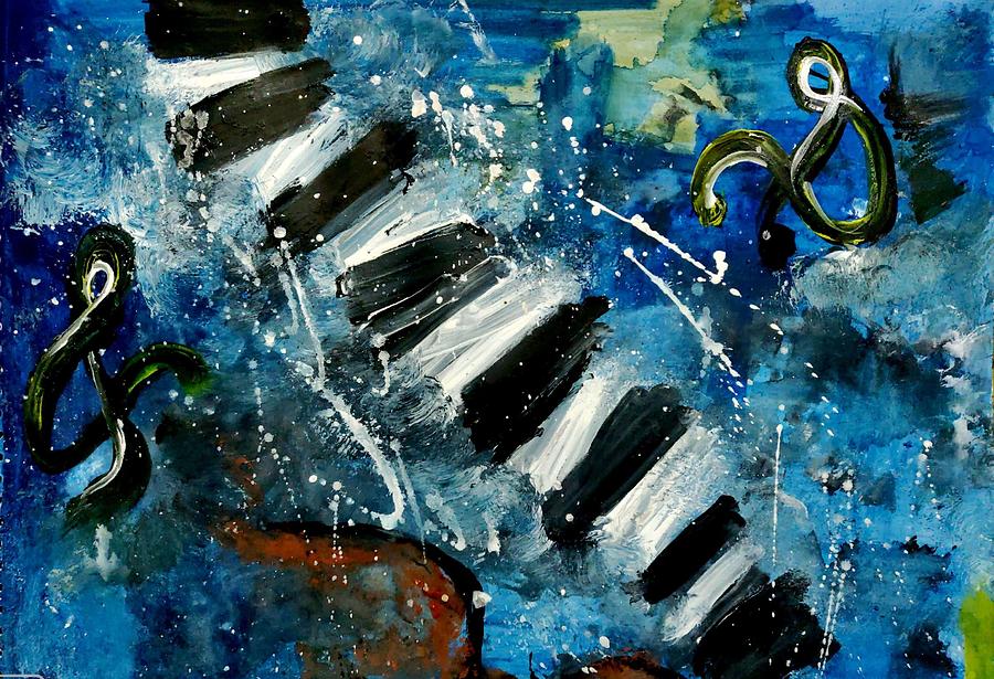 Abstract Piano Painting By Vidhi Mehra