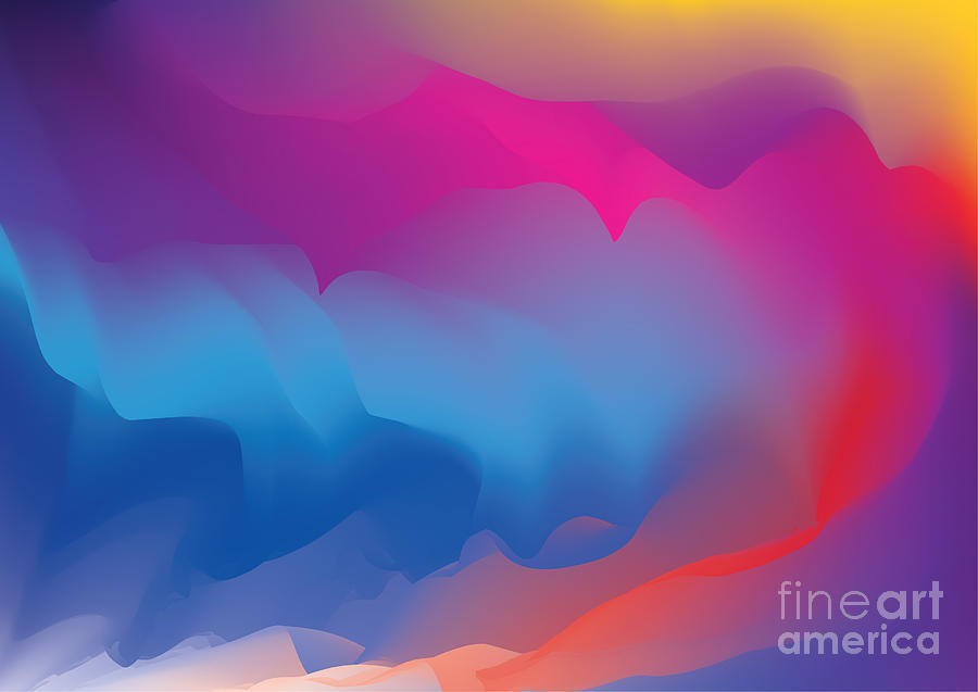 Abstract Pink And Violet Blur Color Digital Art by Sirintra pumsopa