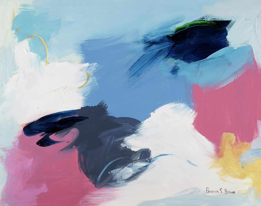 Abstract - Pink & Blue By Brown Painting by Patricia S. Brown
