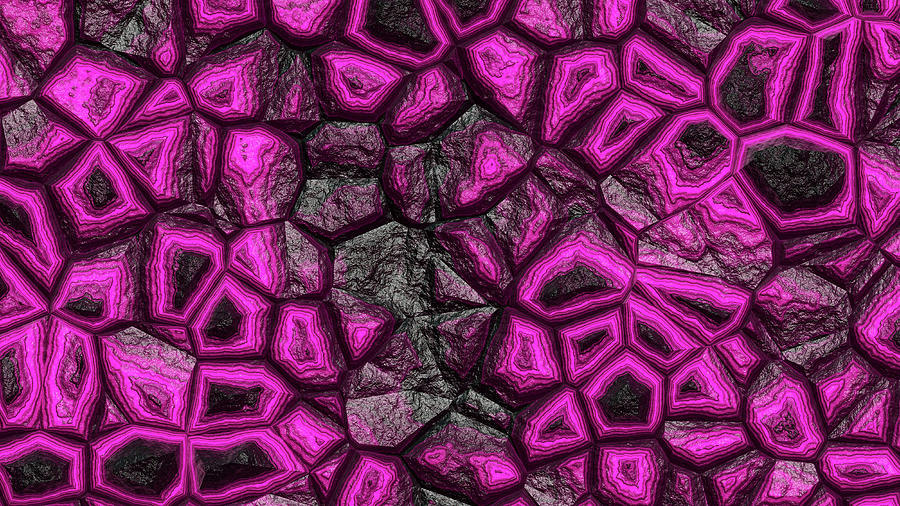 Abstract Pink Stone Digital Art by Don Northup