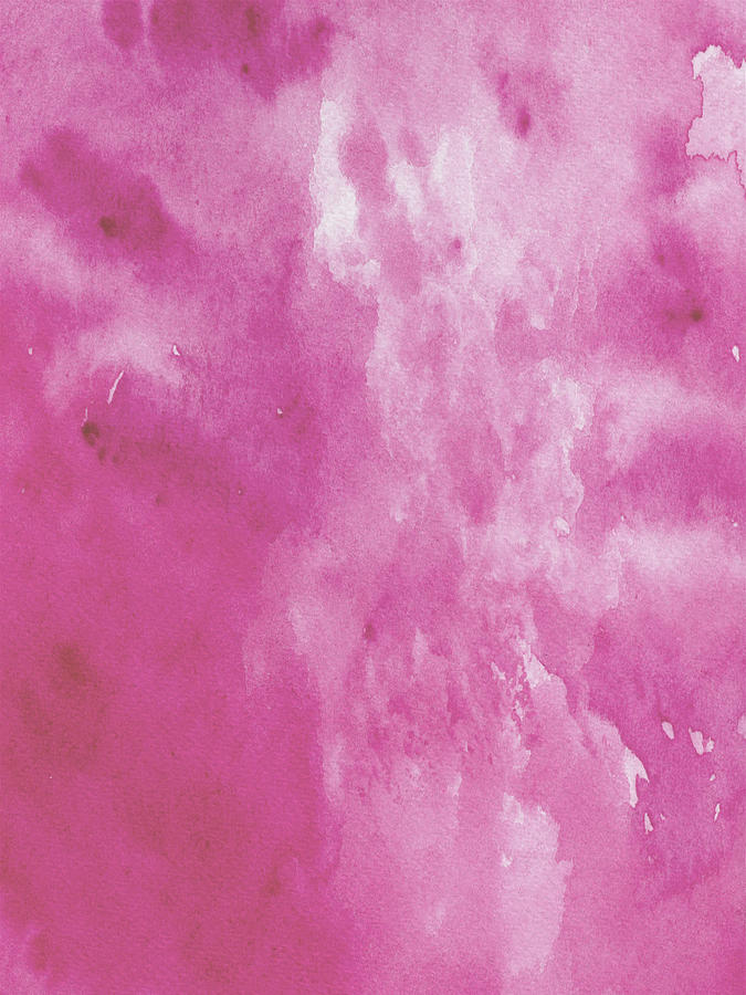 Landscape Painting - Abstract Pink Watercolor by Naxart Studio Landscape Painting - Abstract Pink Watercolor by Naxart Studio