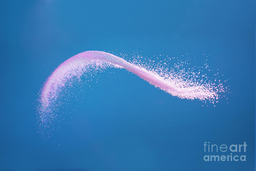 Abstract Pinkwhite Wave On Blue Photograph by Stanislaw Pytel