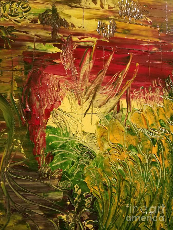 Abstract Plant Life Painting by Maria Urso