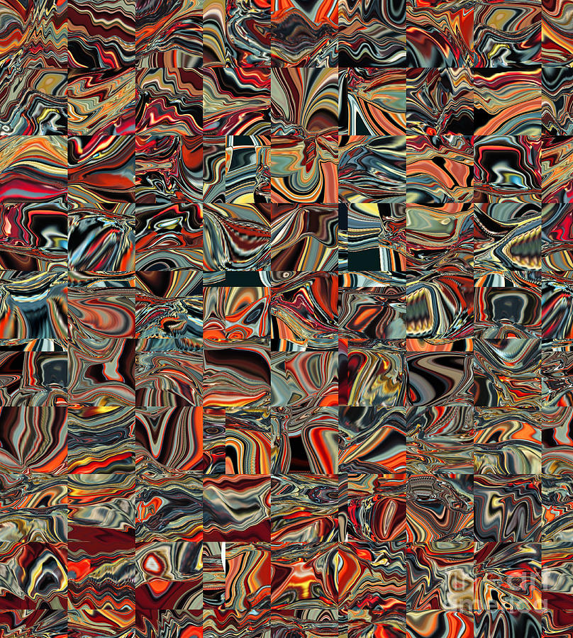 Abstract Quilt XVIII Digital Art by Jim Fitzpatrick