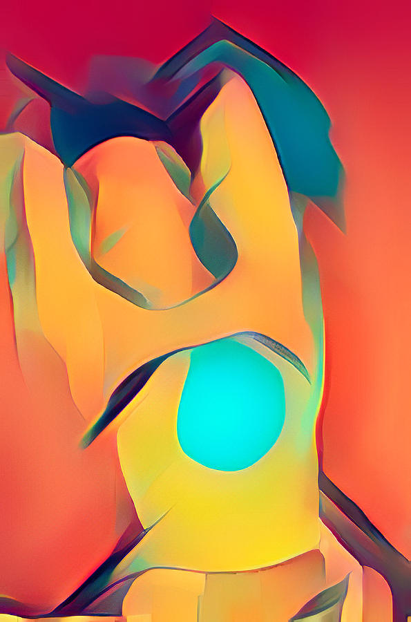 Abstract Reclining woman  Digital Art by Cathy Anderson